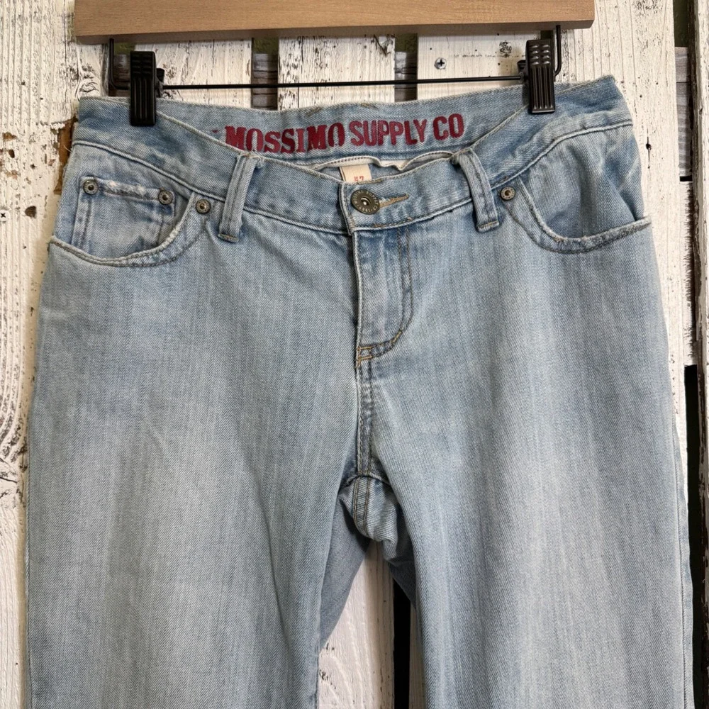 Mossimo Supply Co Bootcut Jeans Women 7 Low Rise Y2K Light Wash 31x32 - Picture 3 of 11